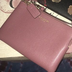 Coach blush pink wristlet